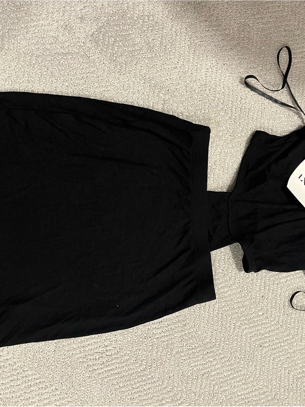 LNA Black Mini Dress with Cut Out Detail
